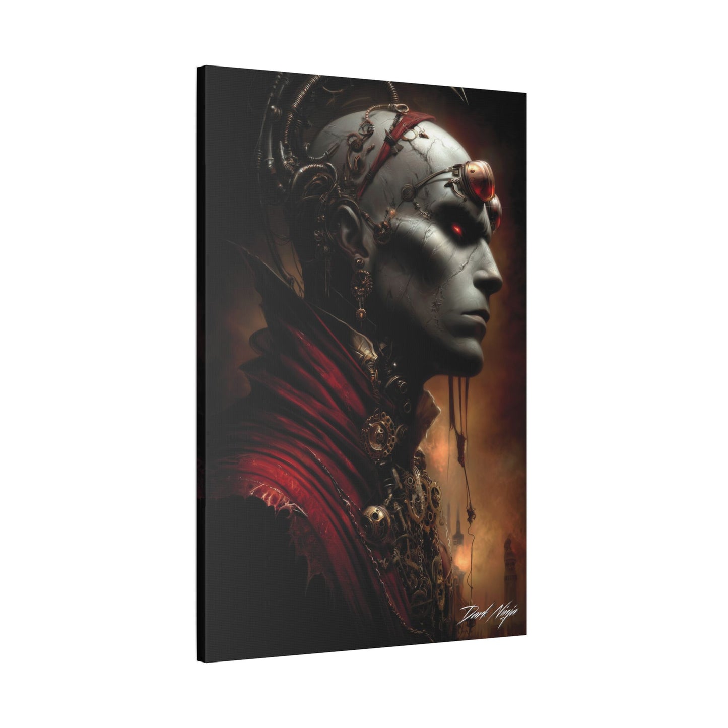 Technotribal DNA Satin Canvas Art Print