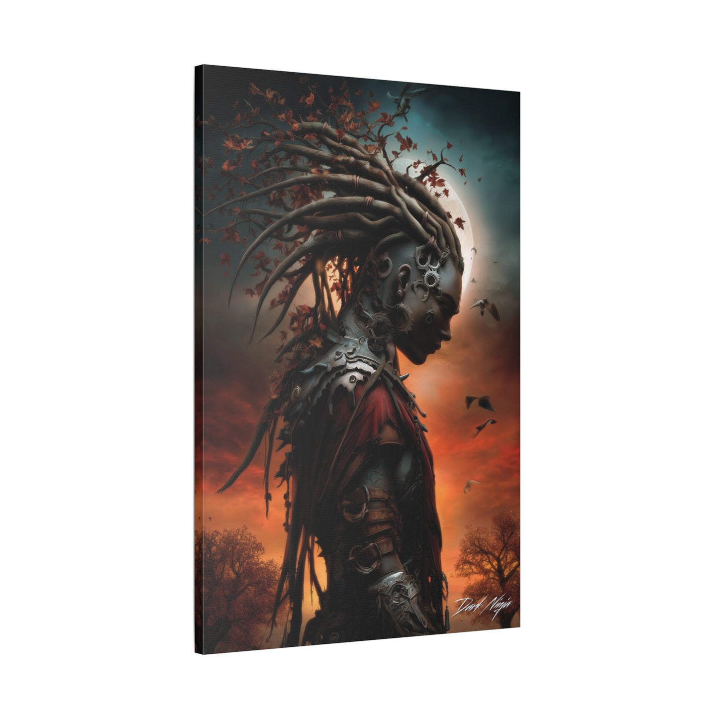 Technotribal DNA Satin Canvas Art Print