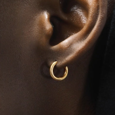 18K Gold Non-pierced Ear Clips For Men Hip-hop