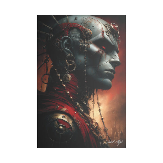 Technotribal DNA Satin Canvas Art Print.