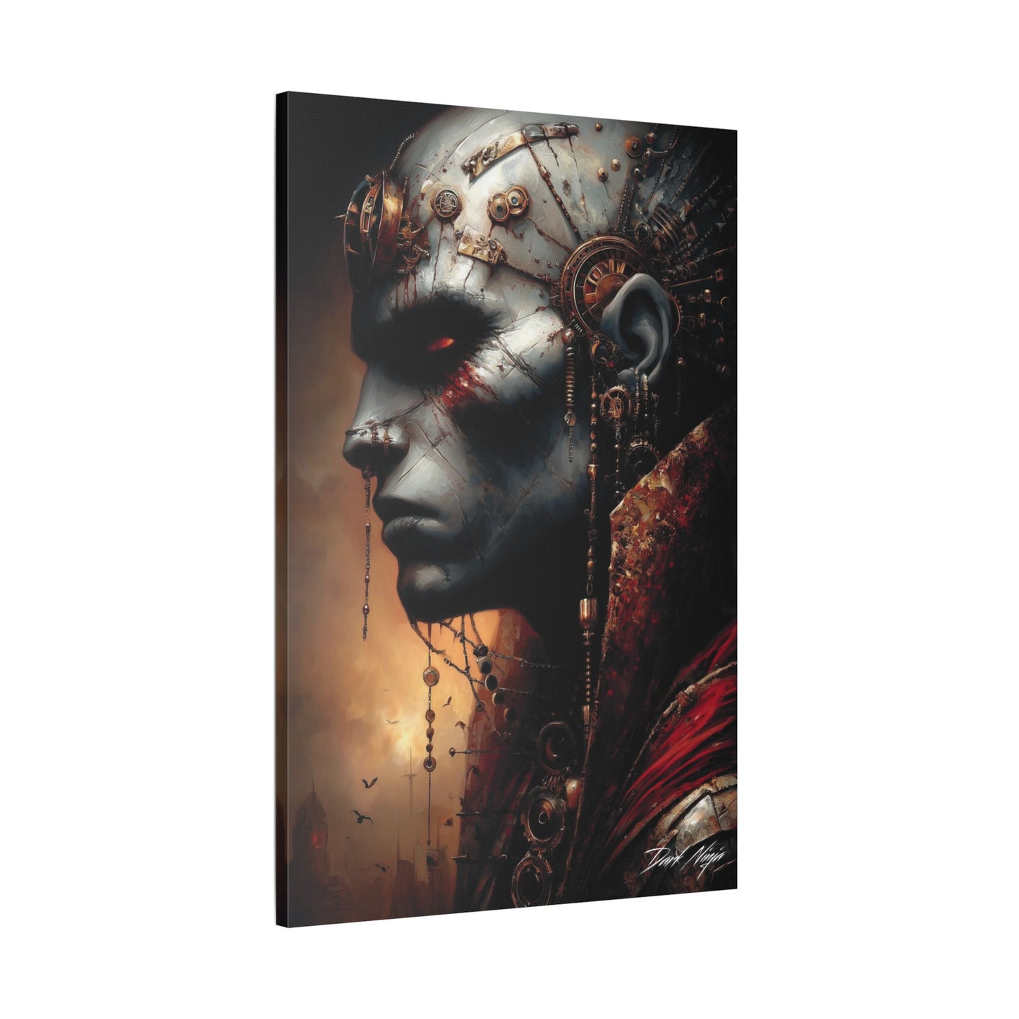 Technotribal DNA Satin Canvas Art Print