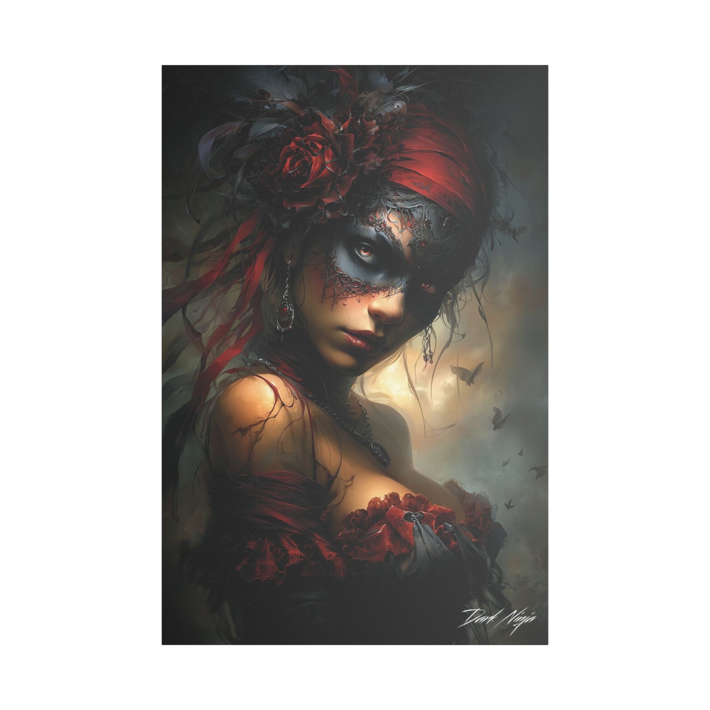 Technotribal DNA Satin Canvas Art Print