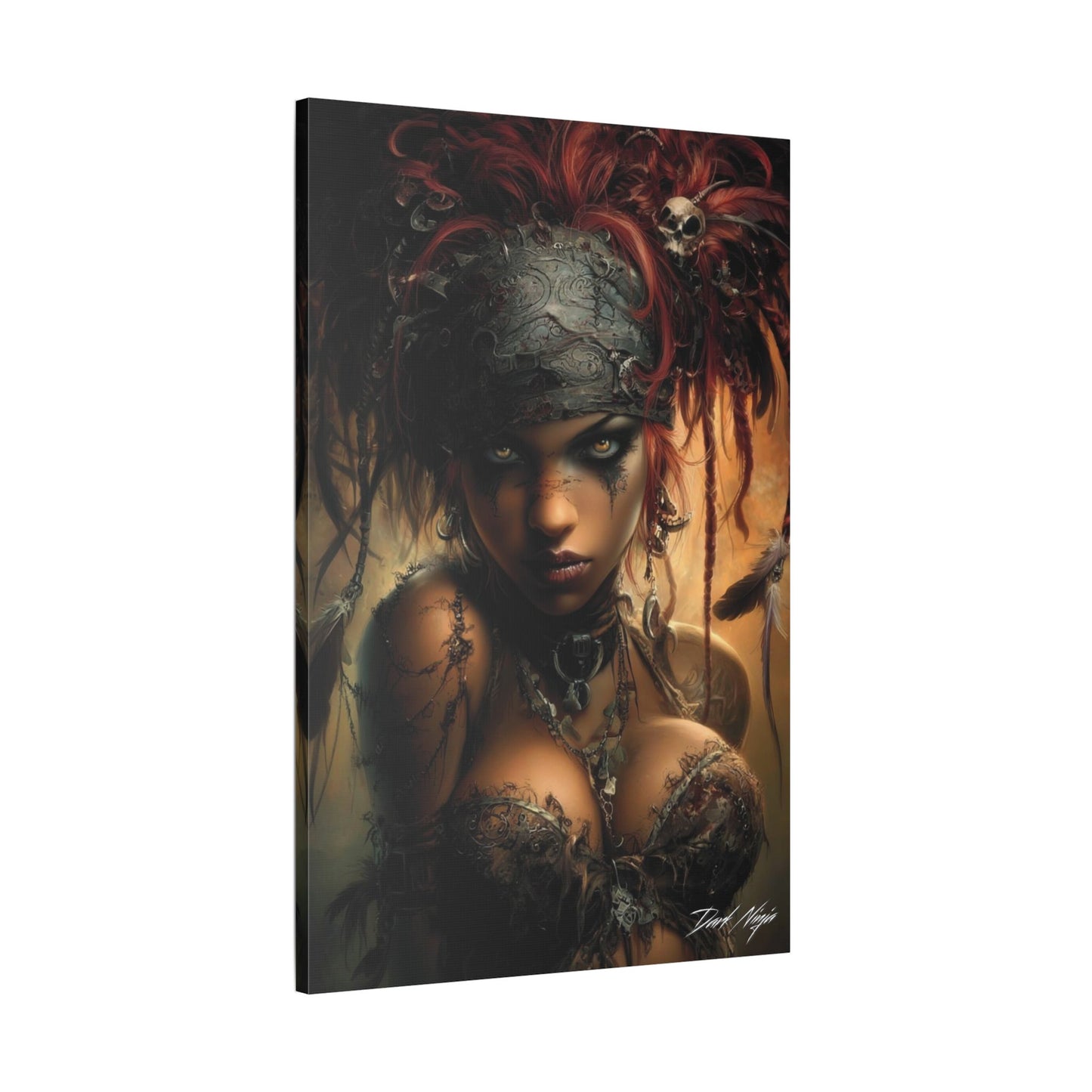 Technotribal DNA Satin Canvas Art Print