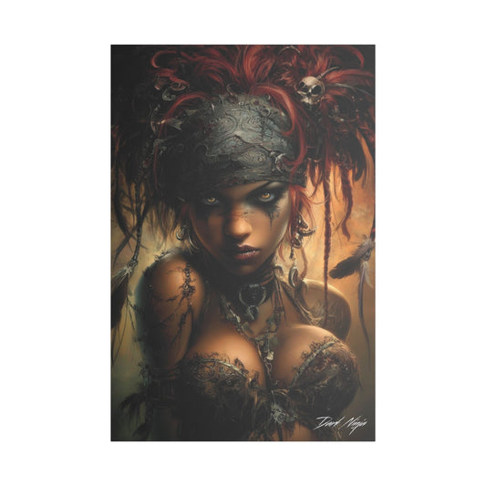 Technotribal DNA Satin Canvas Art Print