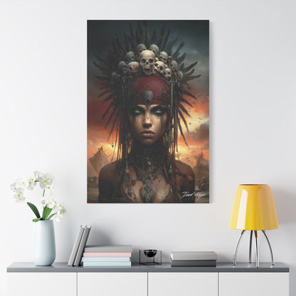 Technotribal DNA Satin Canvas Art Print