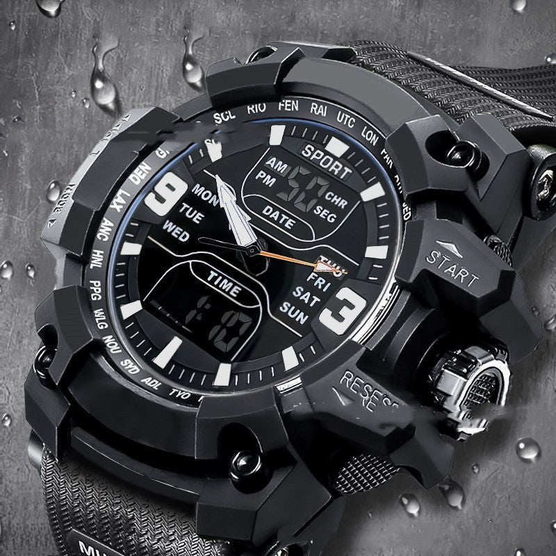 Stylish Black Technology Sports Luminous Boys Electronic Watch