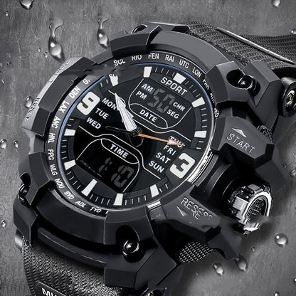 Stylish Black Technology Sports Luminous Boys Electronic Watch