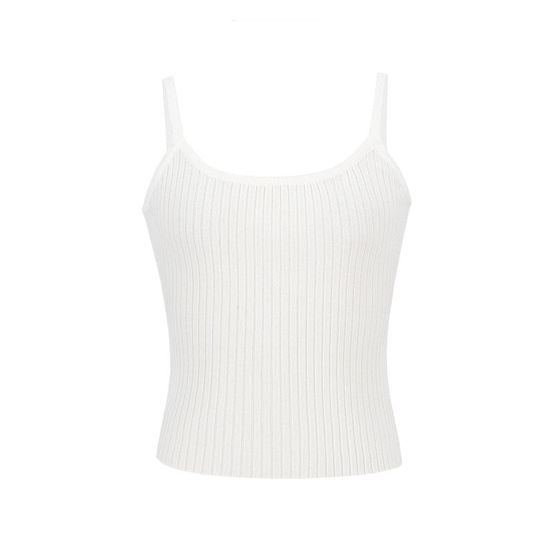 Casual Women's Single-breasted Knitted Cardigan Jacket Inner Vest