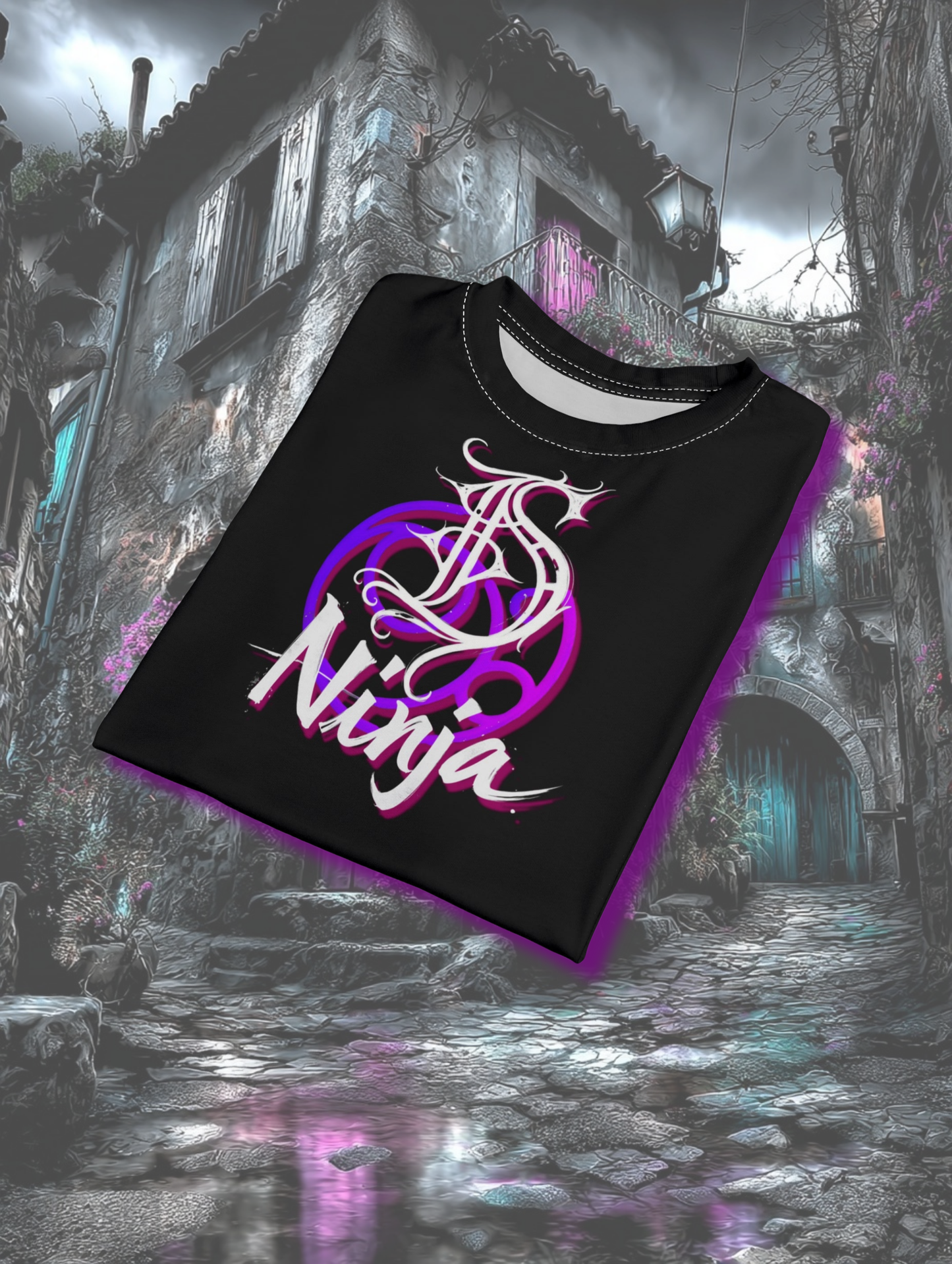 Die Hard Ninja Graphic Tee  Unisex Cut & Sew