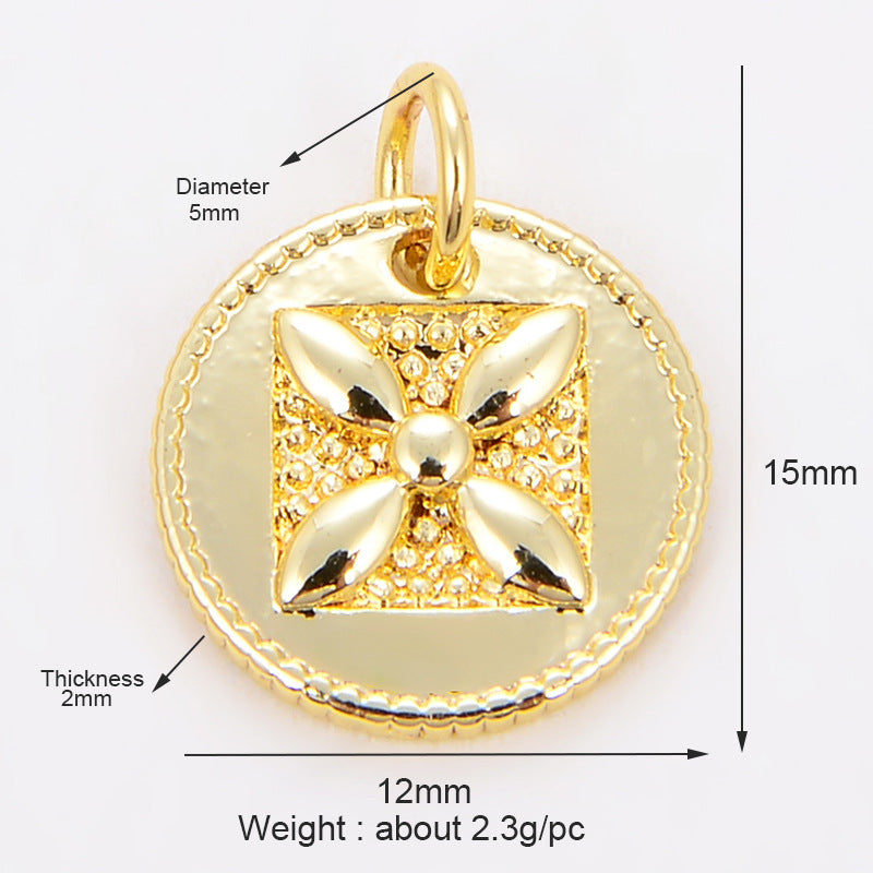 Micro-inlaid Mini Moon Sun Five-pointed Star Bee Pendant
