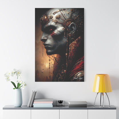 Technotribal DNA Satin Canvas Art Print