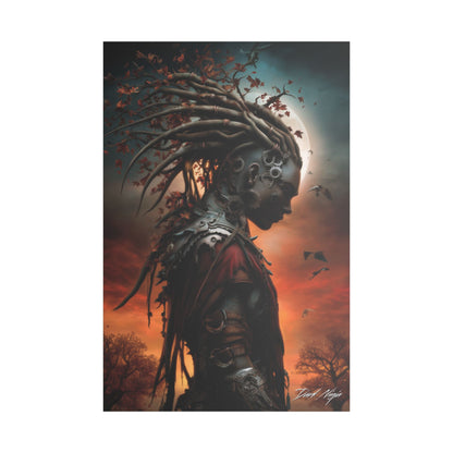 Technotribal DNA Satin Canvas Art Print