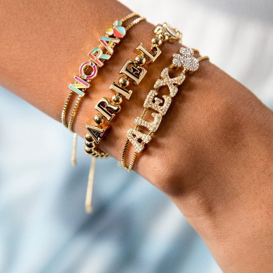 Fashionable And Minimalist Bracelet With 26 Oil Dripping Letters