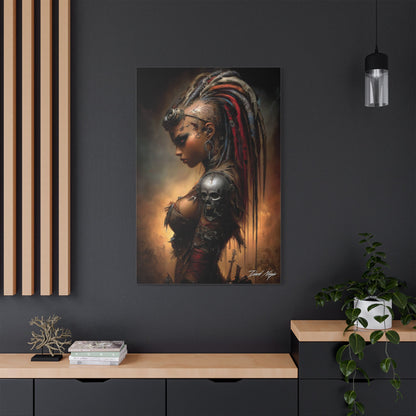 Technotribal DNA Satin Canvas Art Print