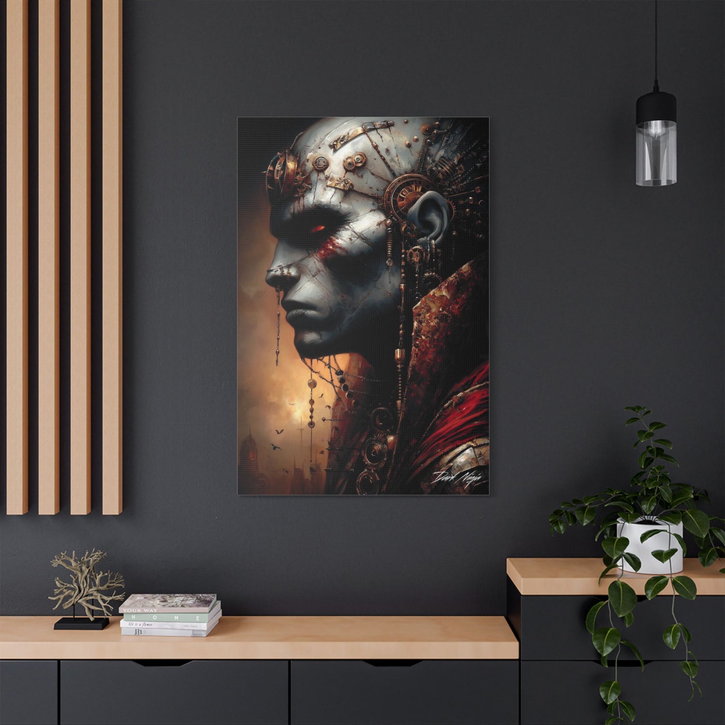 Technotribal DNA Satin Canvas Art Print