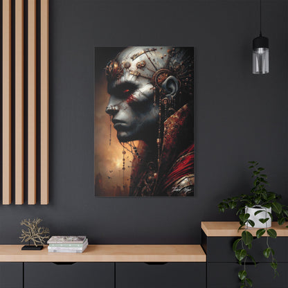Technotribal DNA Satin Canvas Art Print