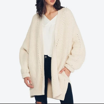 Knitwear Loose Large Size Mid-length Split Cardigan Sweater