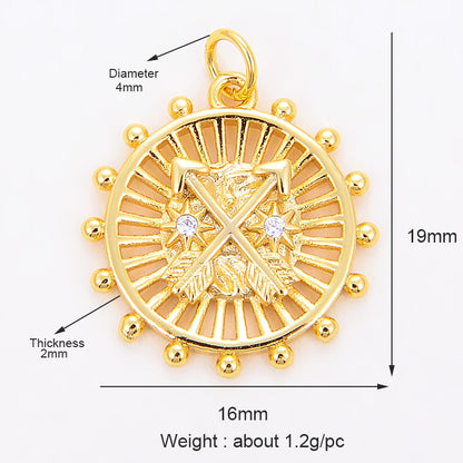 Micro-inlaid Mini Moon Sun Five-pointed Star Bee Pendant