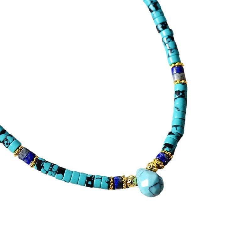 Affordable Luxury Fashion Simple Natural Stone Pendant Necklace Jewelry