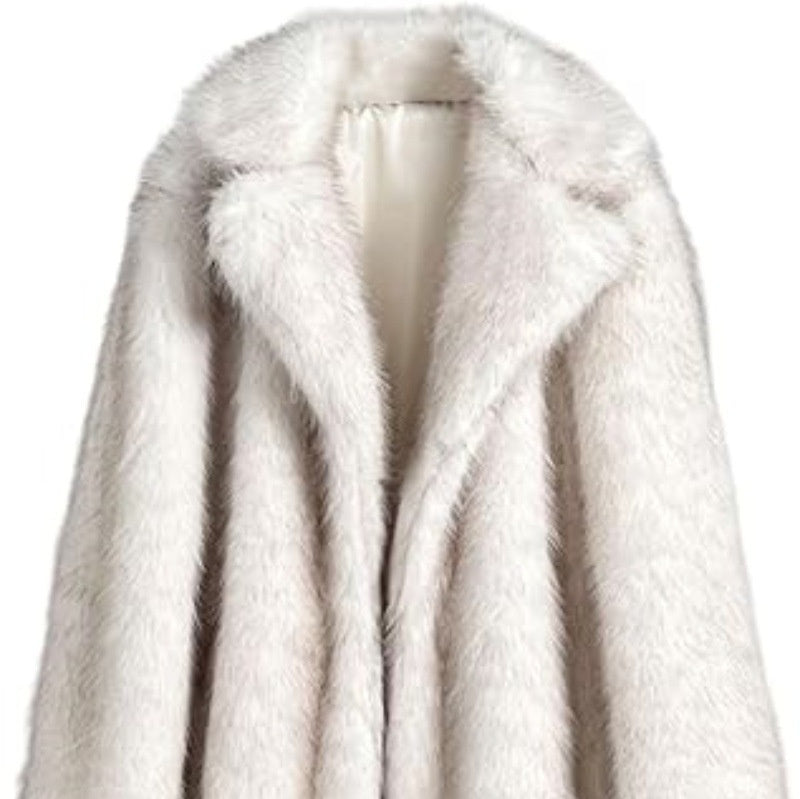 Extended Women's Clothing Imitation Fox Fur Warm Winter Coat