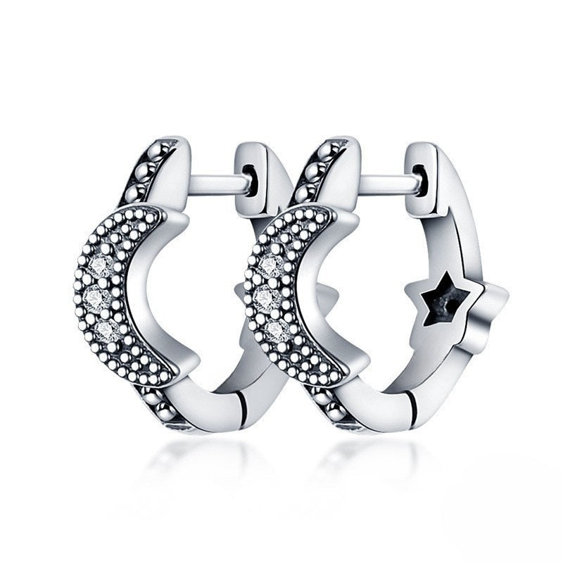 Fashion Special-interest High-grade Love Butterfly Star And Moon Earrings