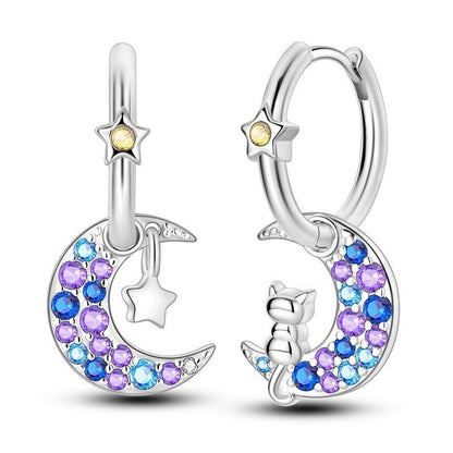 Fashion Special-interest High-grade Love Butterfly Star And Moon Earrings