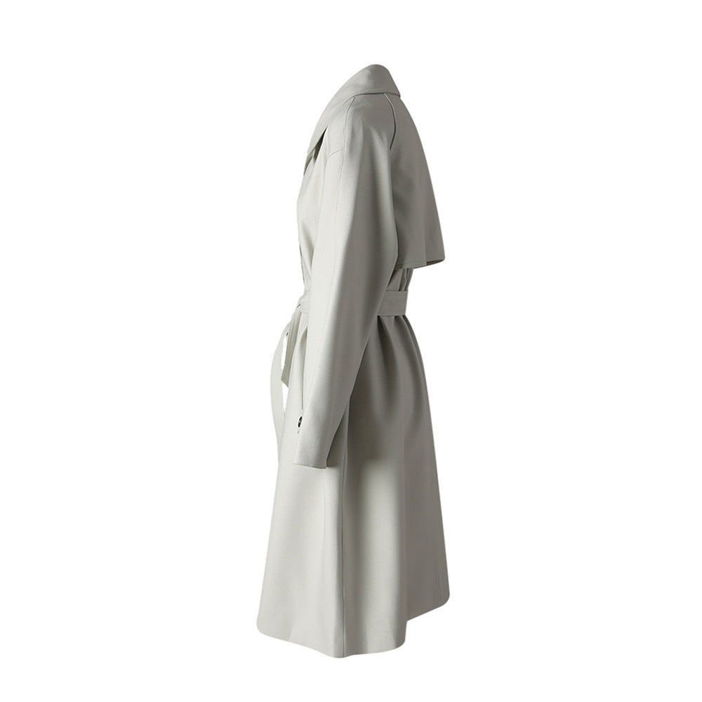British Style Simple Graceful High-grade Lace-up Trench Coat