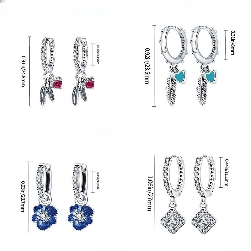 Fashion Special-interest High-grade Love Butterfly Star And Moon Earrings